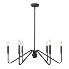  3690-6 NB - Kennedy 6 Light Chandelier in Natural Black